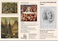 Entwurf eines Flyers zur Ausstellung „Renaissance-Rezeption in der Romantik“